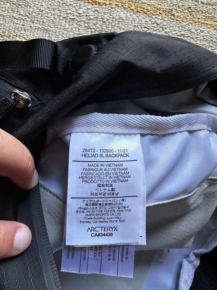 Arcteryx Borse: Arcteryx Heliad 8L Bag – Usato da Villars-Burquin venduto da Iliasso 3
