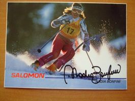 NADIA BONFINI (ITA) SKISTAR AUTOGRAMMKARTE