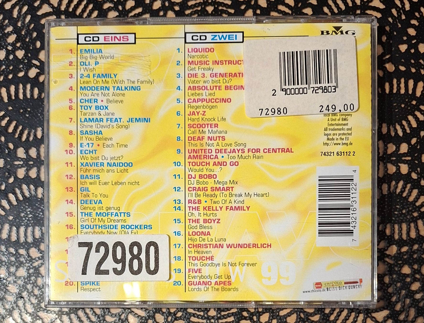CD: Bravo Hits - Supershow 1999, 2CD Compilation Sampler 1999 – Usato da Amriswil venduto da Celini3 1