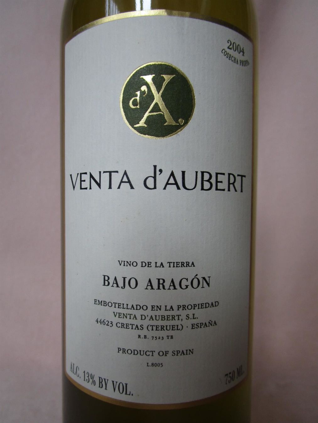 Vino: Lot 6 Fl. 2004 Venta d'Aubert, Aragon – Nuovo (secondo la descrizione) da Eschenbach SG venduto da brocovin 4