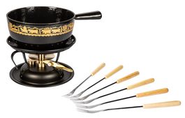 STöCKLI Fondue-Set Classic Alp mit Gusseisen-Topf 22cm