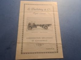 CAMION  BALLABEY  NYON  1905  BROCHURE  RARE  ORIGINAL