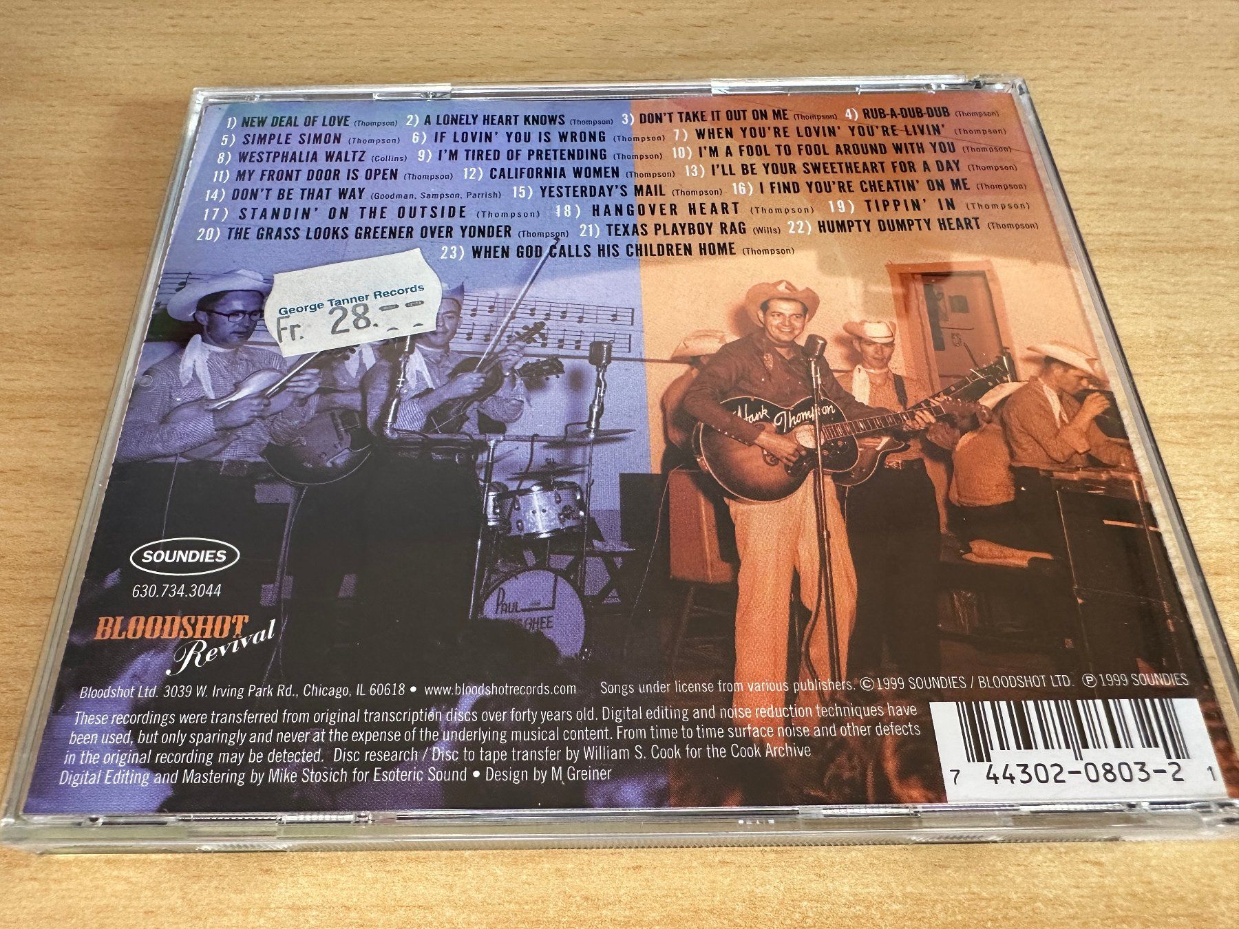 CD: Hank Thompson – Hank World – Usato da Rikon im Tösstal venduto da Alpenmutz 1