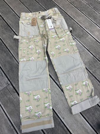 Damen Hose Baumwolle olivgrün floral neu originalverpackt