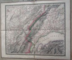 Lausanne Landkarte von Wöerl 1833