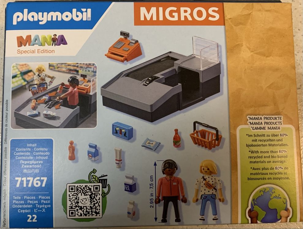 Playmobil Mania - Caisse Enregistreuse 22 Pièces - Exclusivité Migros Suisse 71767 - Neuf