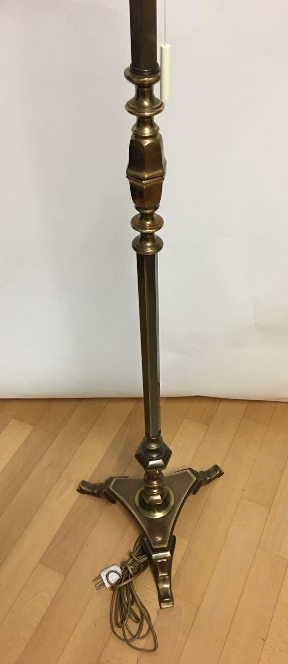 Lampade: Stehlampe, Messing, Stoffschirm, Vintage-Stil – Usato da Olten venduto da ELHANDEL 3