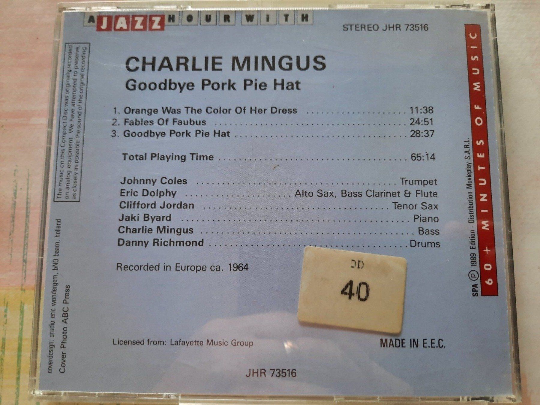 CDs: Cd Charlie Mingus - Goodbye Pork Pie Hat  – Gebraucht aus Pully von bro_n52j 1