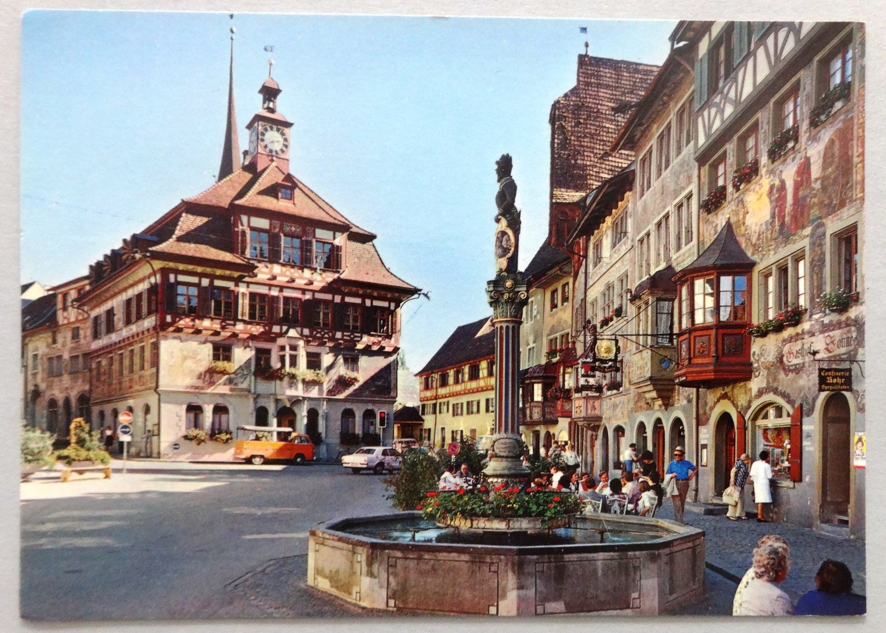 Cartoline postali: Stein am Rhein, Rathausplatz – Usato da Fétigny venduto da Billy2miny