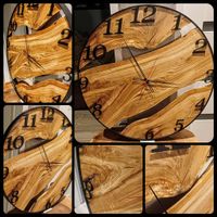 Einzigartige Wanduhr aus Holz und Metall - Handmade!
