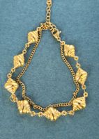 Edelstahl Armband 18K vergoldet,zweifach "Muscheln"