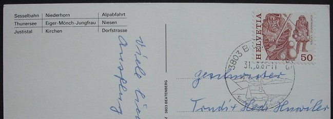 Cartes postales: BEATENBERG Sesselbahn - Niederhorn - Alpabfahrt – D'occasion à Jona par philajona 1