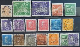Schweden ex. Kat. 138-201 (*)/gest. 1920/21