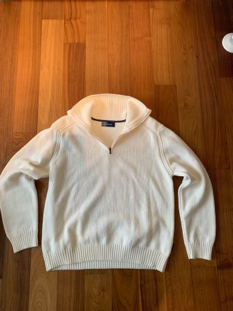 Zipper Pullover (Merino Wolle) "Re del mare" Made in Italia