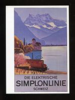 SBB, Die elektrische Simplonlinie, Künstlerkarte
