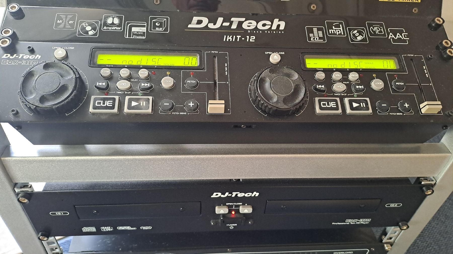 Lettore multimediale & Streamer: DJ-Tech iKIT-12 Black Edition - Doppel CD mit Pitch CUE – Usato da Watt venduto da Gubrist 1