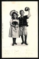 AK Schweizer Kinder in Tracht, 1902