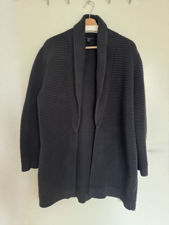 COS BLACK CARDIGAN 100% COTTON SIZE M