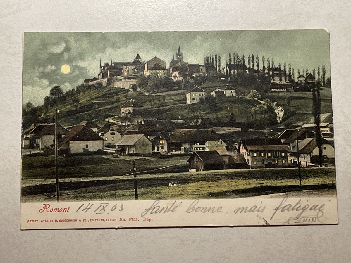 Cartoline postali: Romont FR, 1903 – Usato da Strengelbach venduto da Aschatan5
