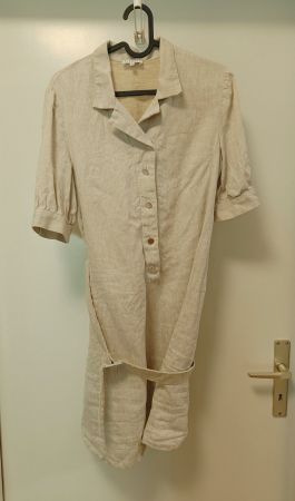 Claudie Pierlot Leinenkleid beige, Gr. 38