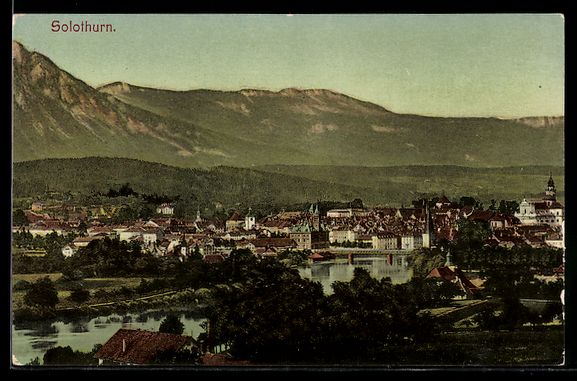 Ansichtskarten: AK Solothurn, Stadtansicht an der Aare – Gebraucht aus Berlin von bartko-reher