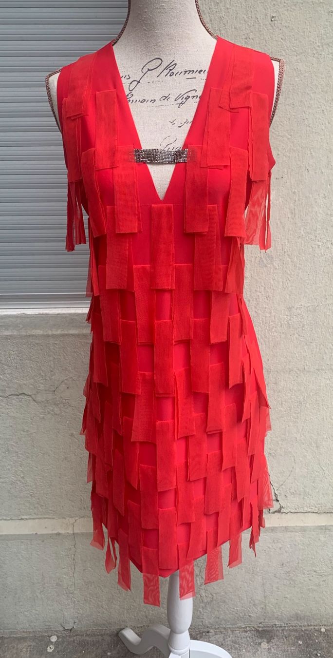 Kleider: Splendide robe extra fine MYA MORE franges typiques t.S-M – Neu (gemäss Beschreibung) aus Martigny von only__you