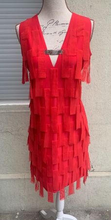 Splendide robe extra fine MYA MORE franges typiques t.S-M