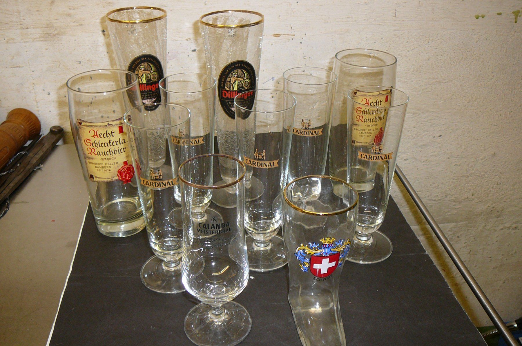 Gläser: Biergläser Sortiment diverse Marken gebraucht 10 Stück – Gebraucht aus Horgen von Luftschutz 1