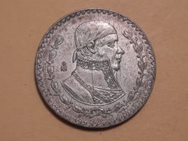 Mexiko 1 Peso 1964 Billon Silber
