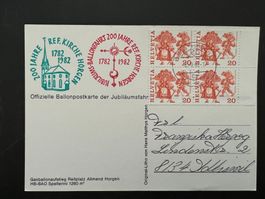Ballon Post 1982 ref. Kirche Horgen      (G1225)