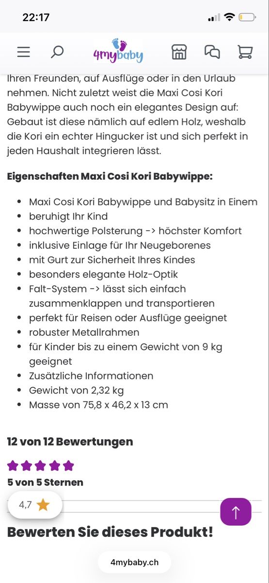 Maxi-Cosi Bascules & balançoires: Maxi Cosi Babywippe – D'occasion à Jona par ma__rq9p 5