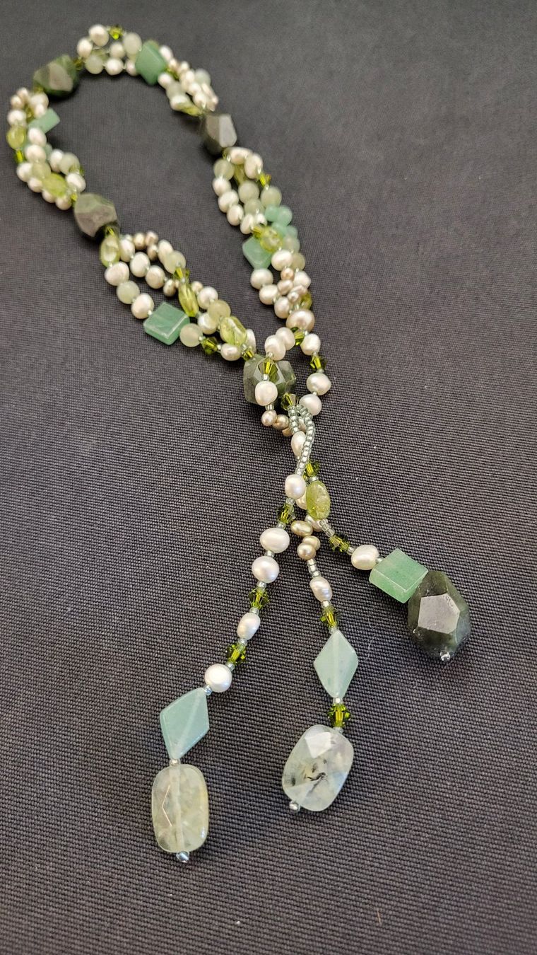 Catenine: Edelstein-Kette mit Perlen – Usato da Basel venduto da spinne02