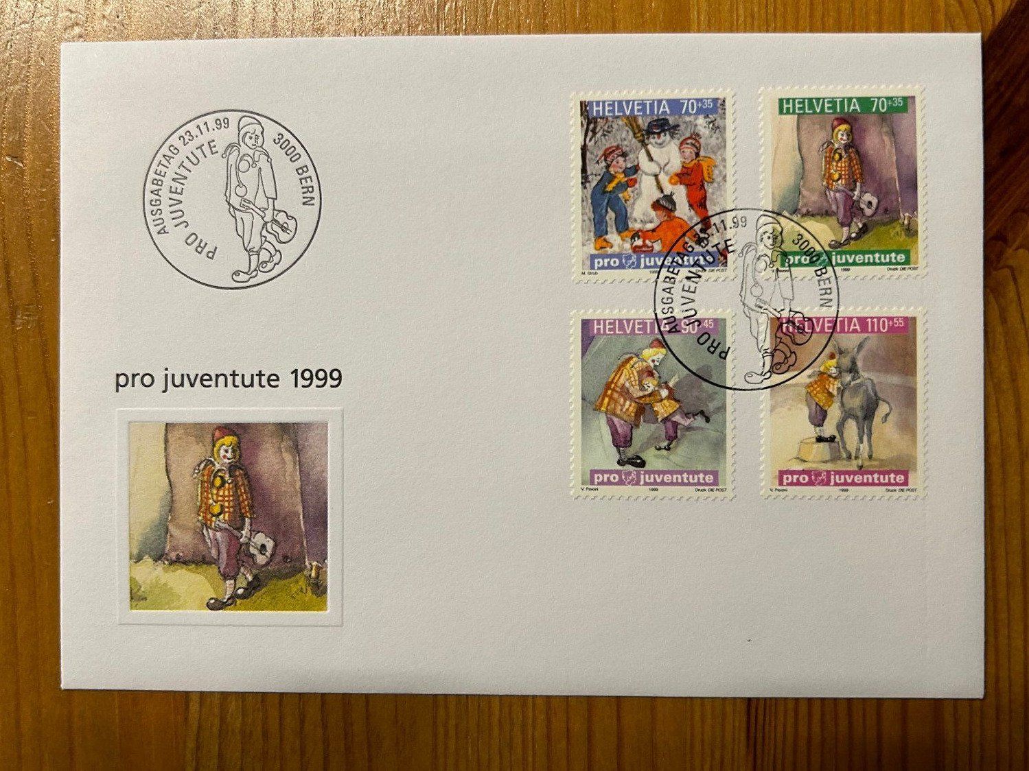 Alle Briefmarken: Erstagscouvert FDC Pro Juventute 1999 – Gebraucht aus Zollikon von Xblanka