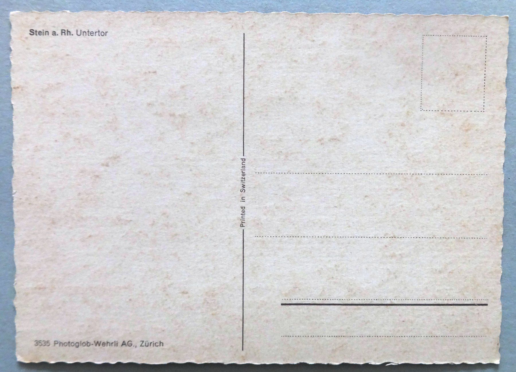 Cartoline postali: Stein am Rhein, Untertor – Usato da Fétigny venduto da Billy2miny 1