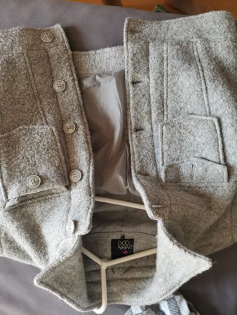 Veste courte en laine Even&Odd, taille S, grise