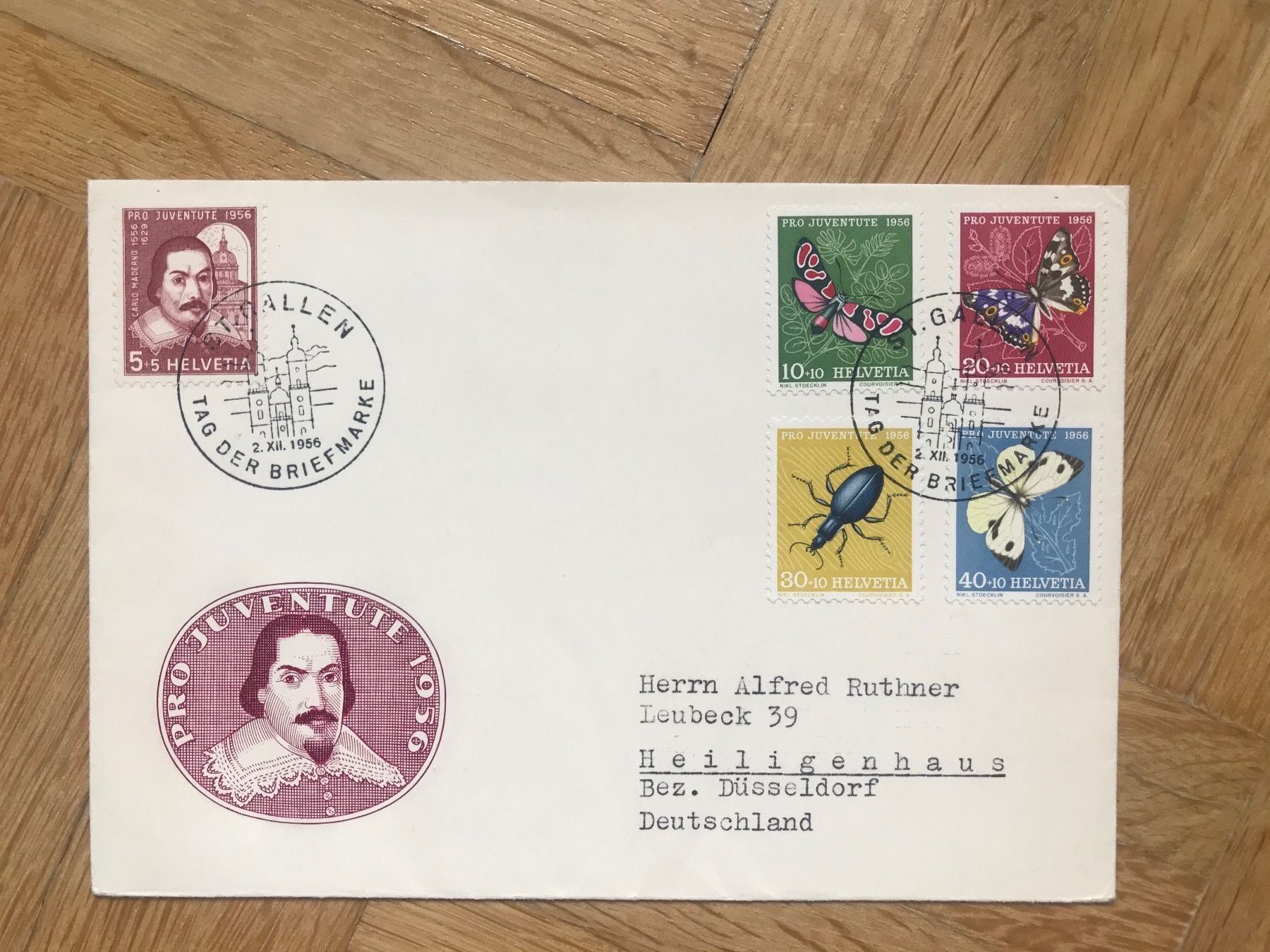 Tutti i francobolli: 1956, Pro Juventute Satz auf Couvert – Usato da stäfa venduto da brandy66