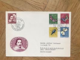 1956, Pro Juventute Satz auf Couvert
