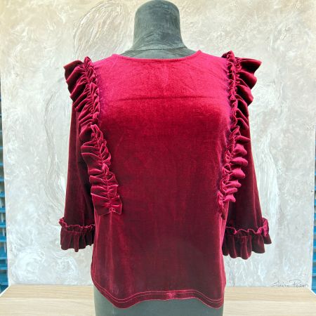 Top en velours à volants Molly Bracken