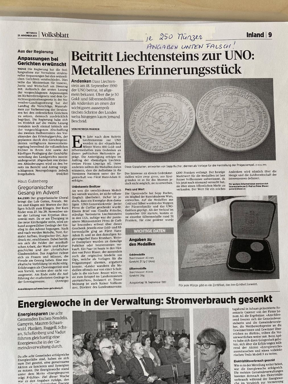 Medaglie: Münze / Gedenkmedaille Silber – Usato da Triesen venduto da Mond_und_Sterne04 3