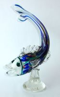 Vintage farbiger Original « Murano » Fisch aus Glas - 37.0cm