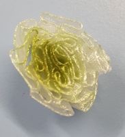 Fleur organza dégradée VERT 2 cm
