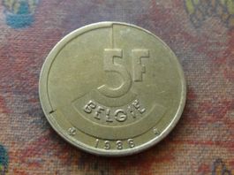 BELGIQUE  5  Francs  1986