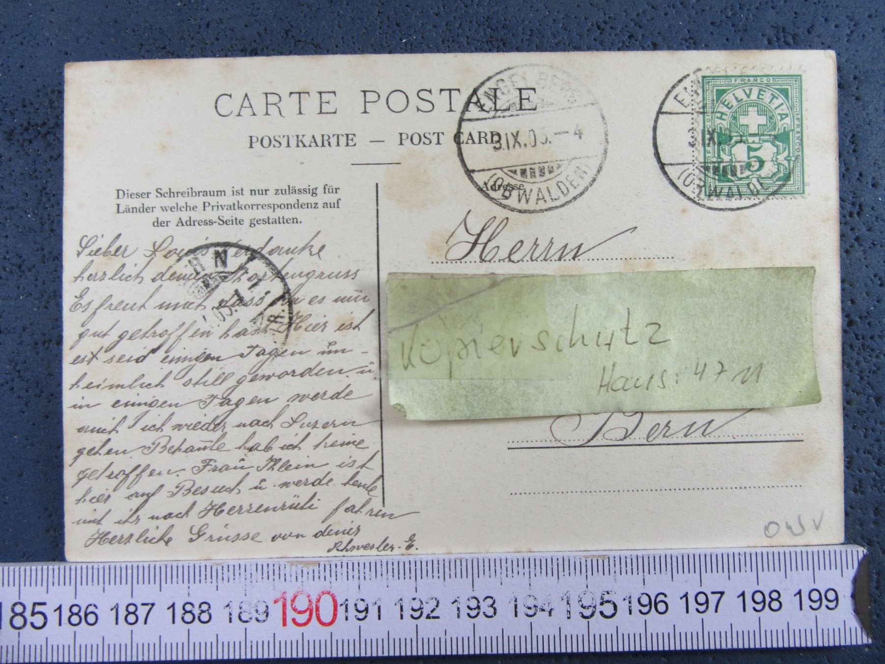 Ansichtskarten: ENGELBERG MIT JUCHLIPASS 1906 AK ONW – Gebraucht aus Ettingen von Hausi4711 1