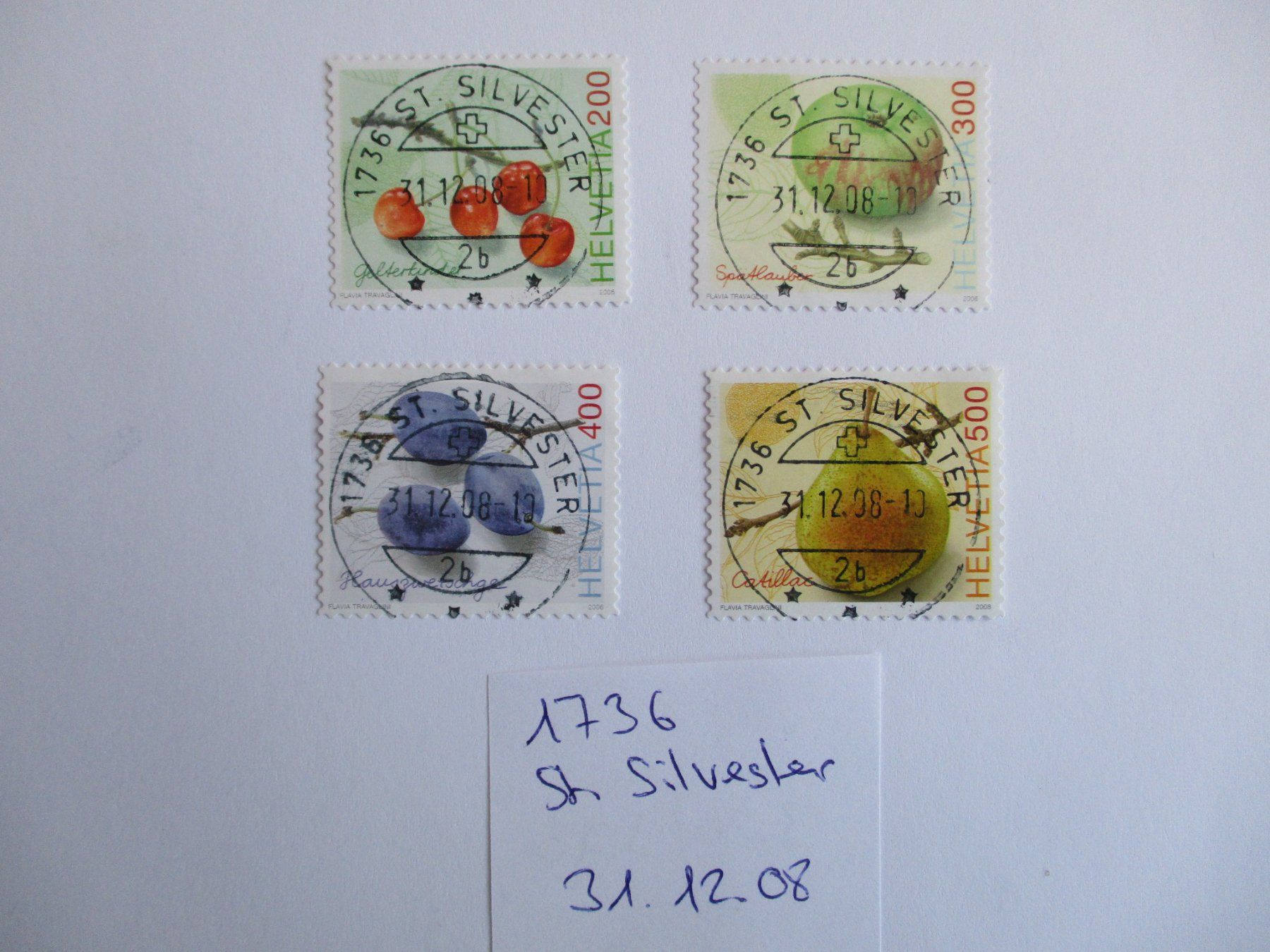 Tous les timbres: Sonderstempel 1736 St. Silvester 31.12.2008 – D'occasion à Langnau b. Reiden par Aktuell88