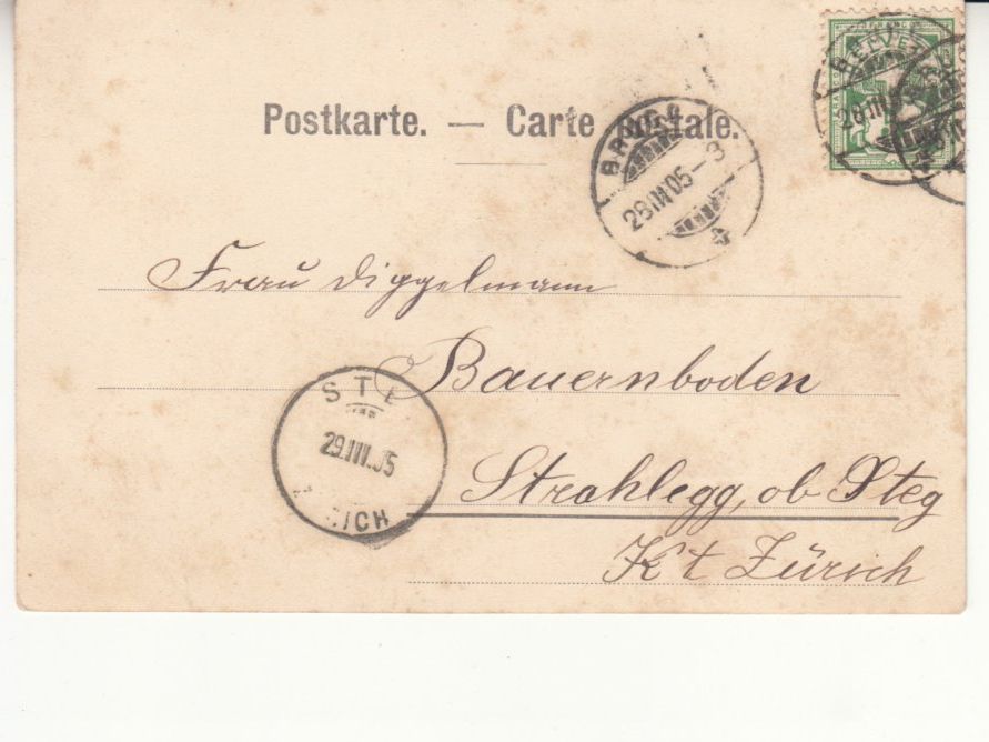 Cartoline postali: Brugg 1905 – Usato da Bürglen TG venduto da StampGraf 1