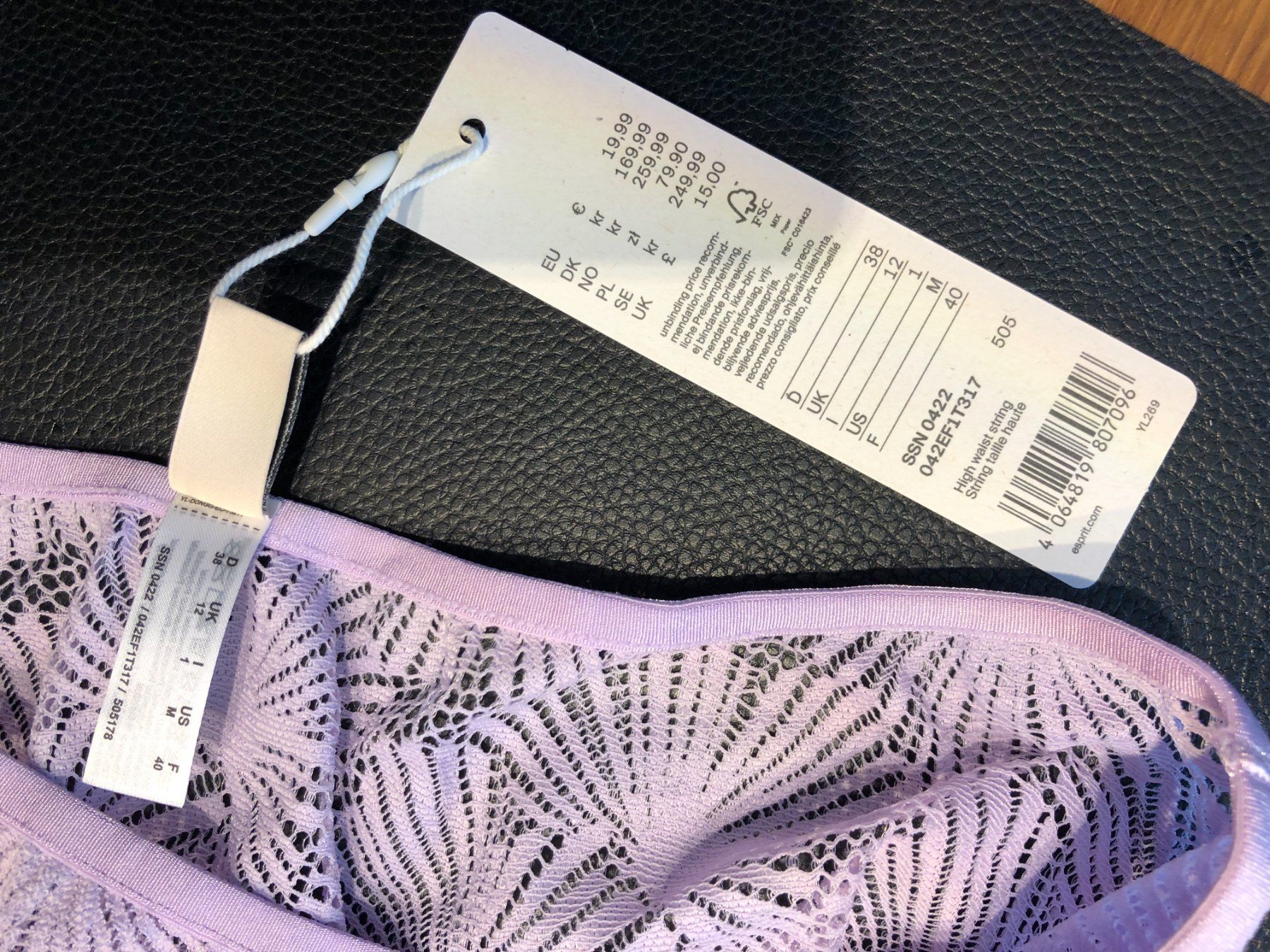 Esprit Autres dessous: Esprit String, Slip Gr.38 Neu – Neuf (Voir description) à Fischbach-Göslikon par 78anna 2