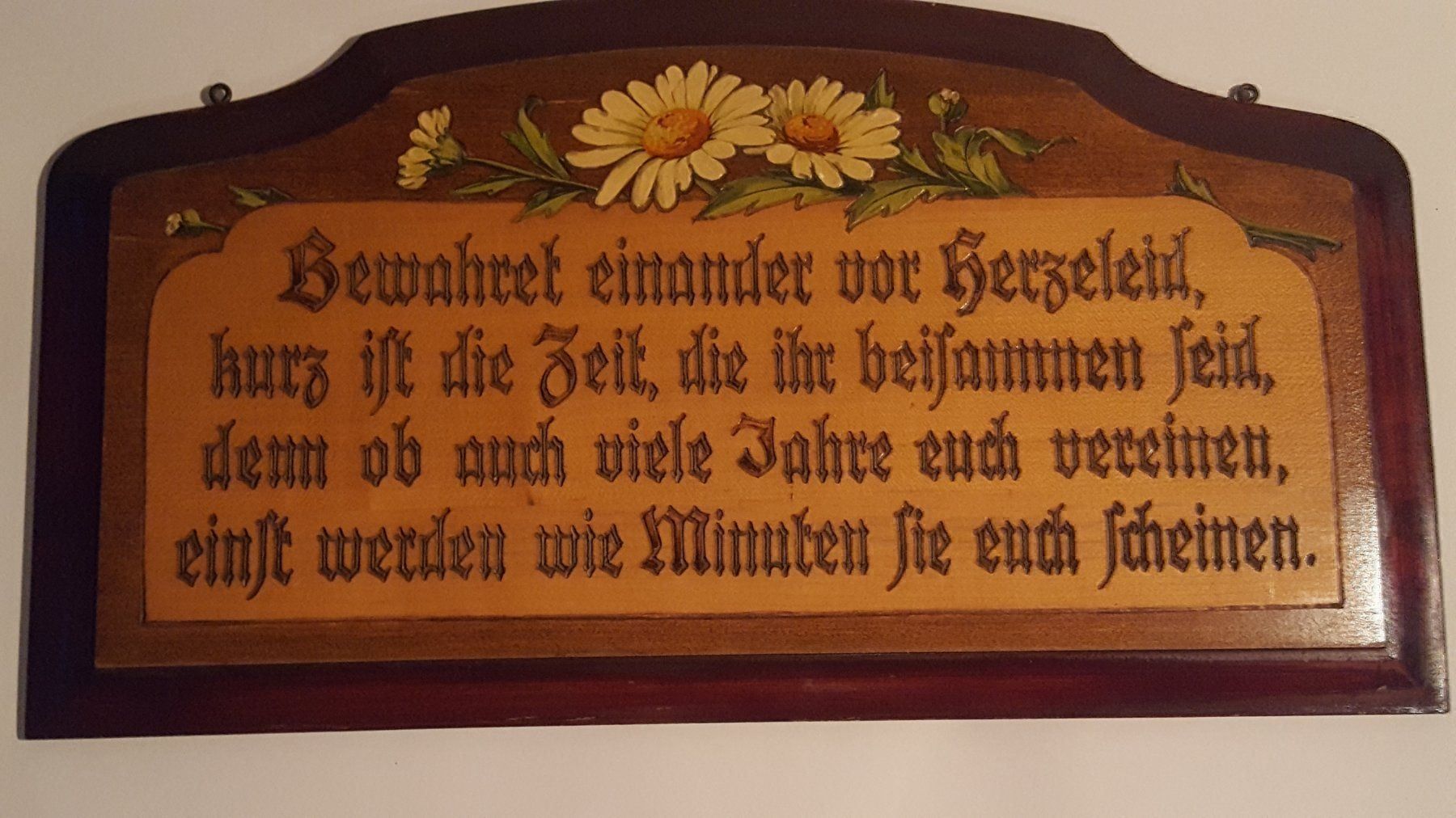 Foto & Immagini: Antikes Holz Spruchbild mit Hausspruch – Usato da Remetschwil venduto da Privatflohmi