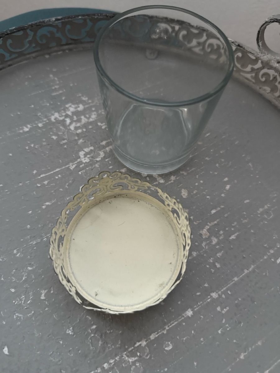 Kerzenständer: Windlicht Glas und Metall – Gebraucht aus Schaffhausen von Ibag 2