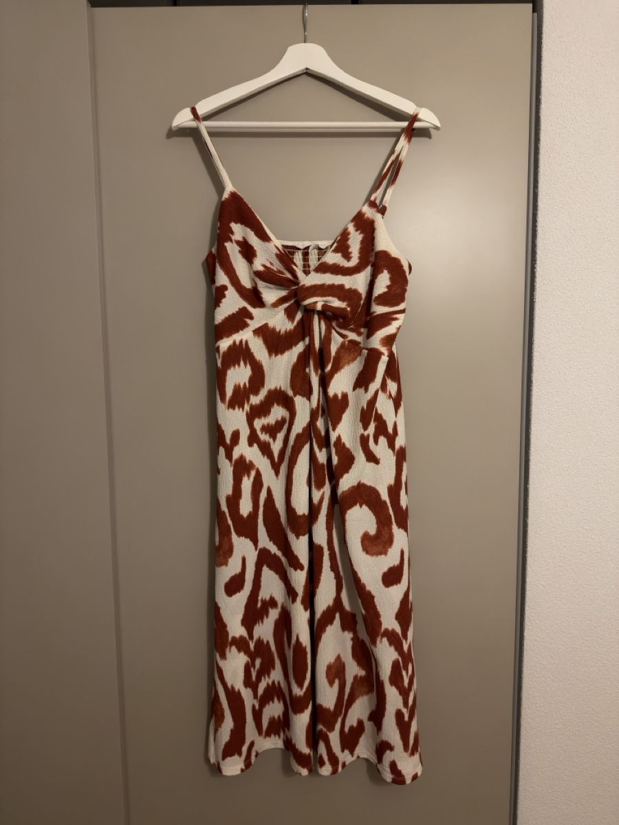 H&M Vestiti: Kleid gemustert weiss/rostrot – Usato da Spreitenbach venduto da ada_m5v9