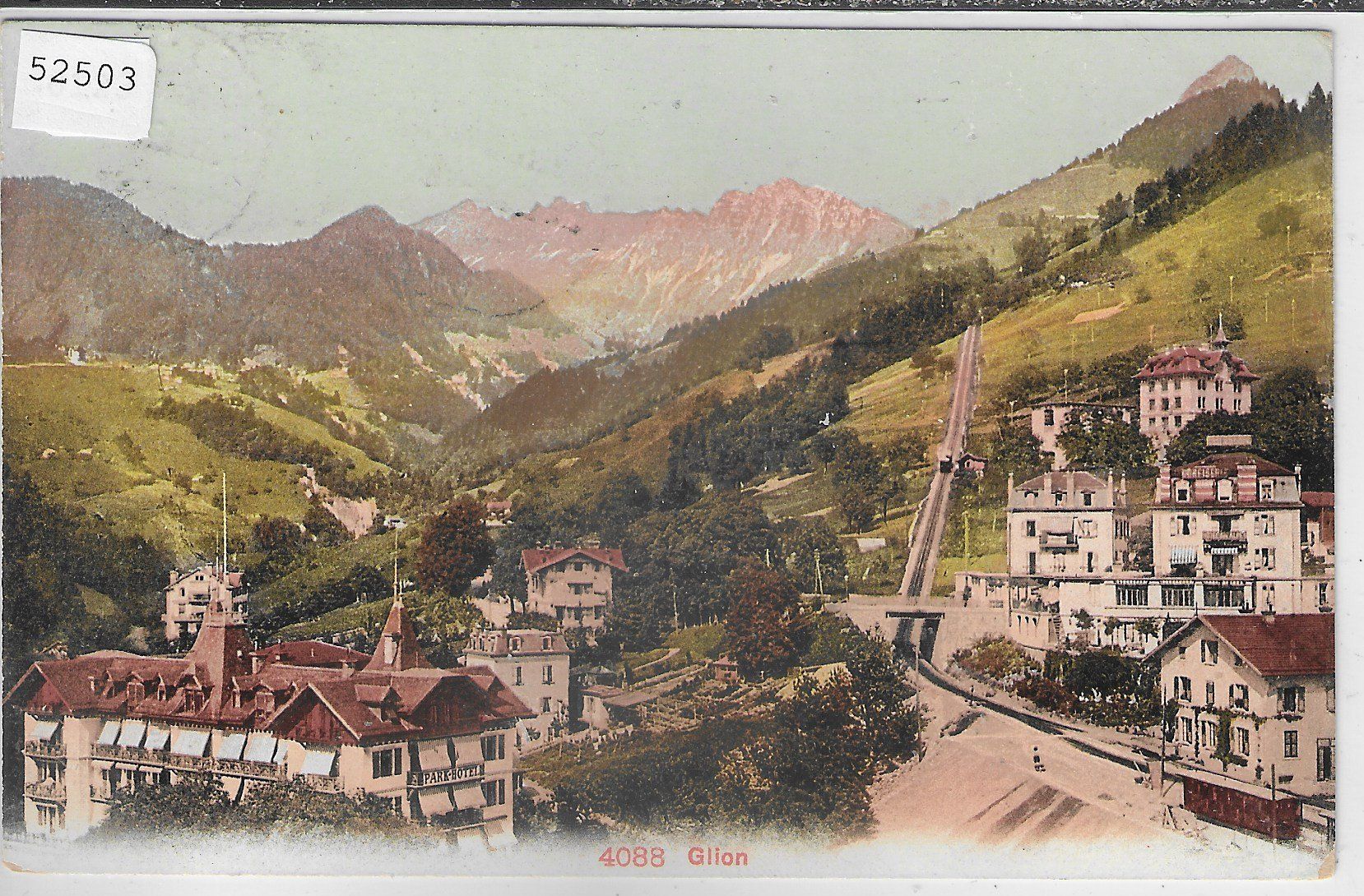 Cartoline postali: Glion - Chemin de fer - Litho – Usato da Ettingen venduto da Kartenplanet